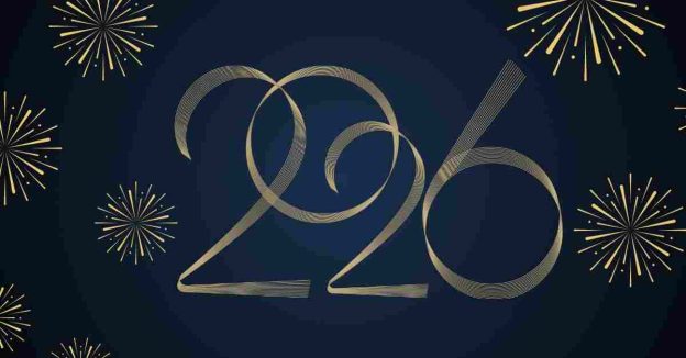 2026 surrounded by fireworks