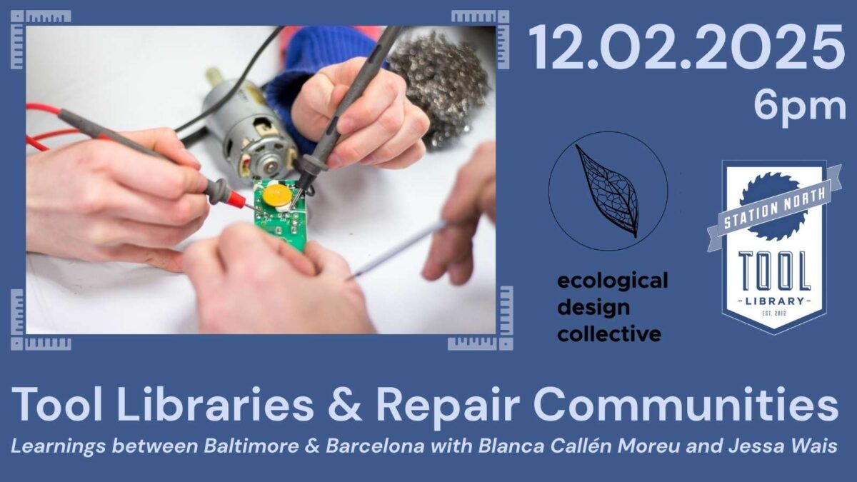 Hands use tools to repair a mechanical component. 12.02.2025, 6 pm, Tool Libraries & Repair Communities, Learnings between Baltimore and Barcelona with Blanca Callén Moreu and Jessa Wais